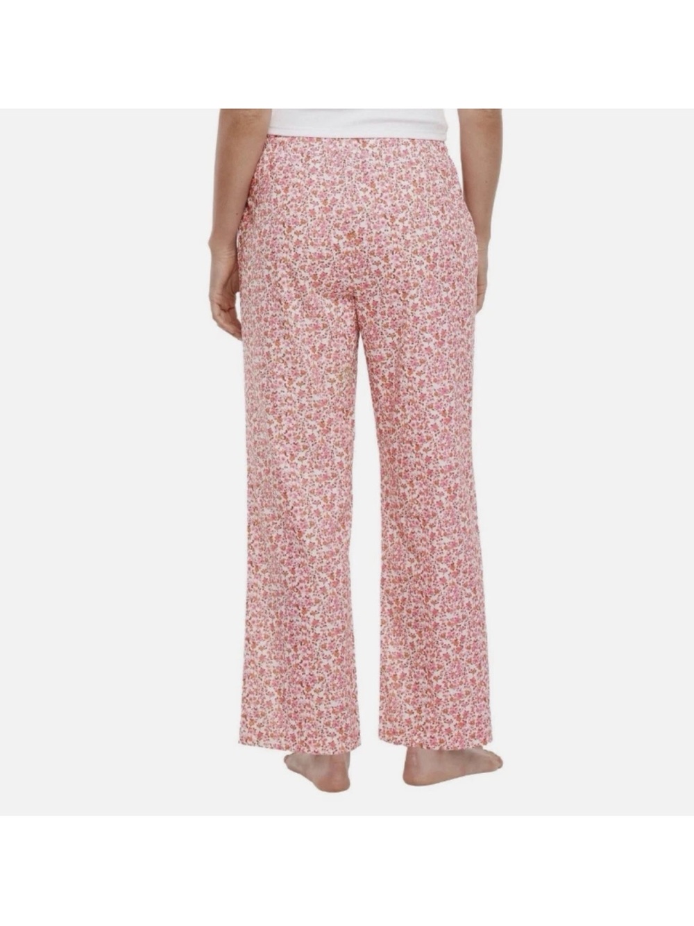 GAP 2 Pack 100% Cotton Pink Floral & Gingham Pajama Pants Lounge - Picture 5 of 6